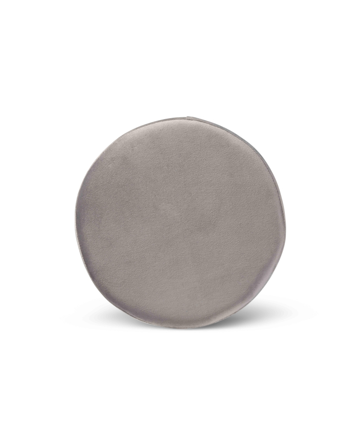Baxton Studio Chaela Contemporary Glam And Luxe Velvet Fabric Upholstered And Finished Metal Ottoman In Gray,gold