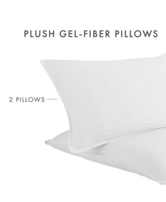 Plush Down Alternative Cooling Gel-Infused Fibers 2-Pack Pillows, King