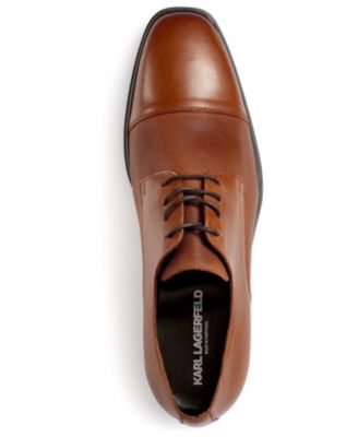 Men's Leather Cap Toe Derby Lace-Up Shoes