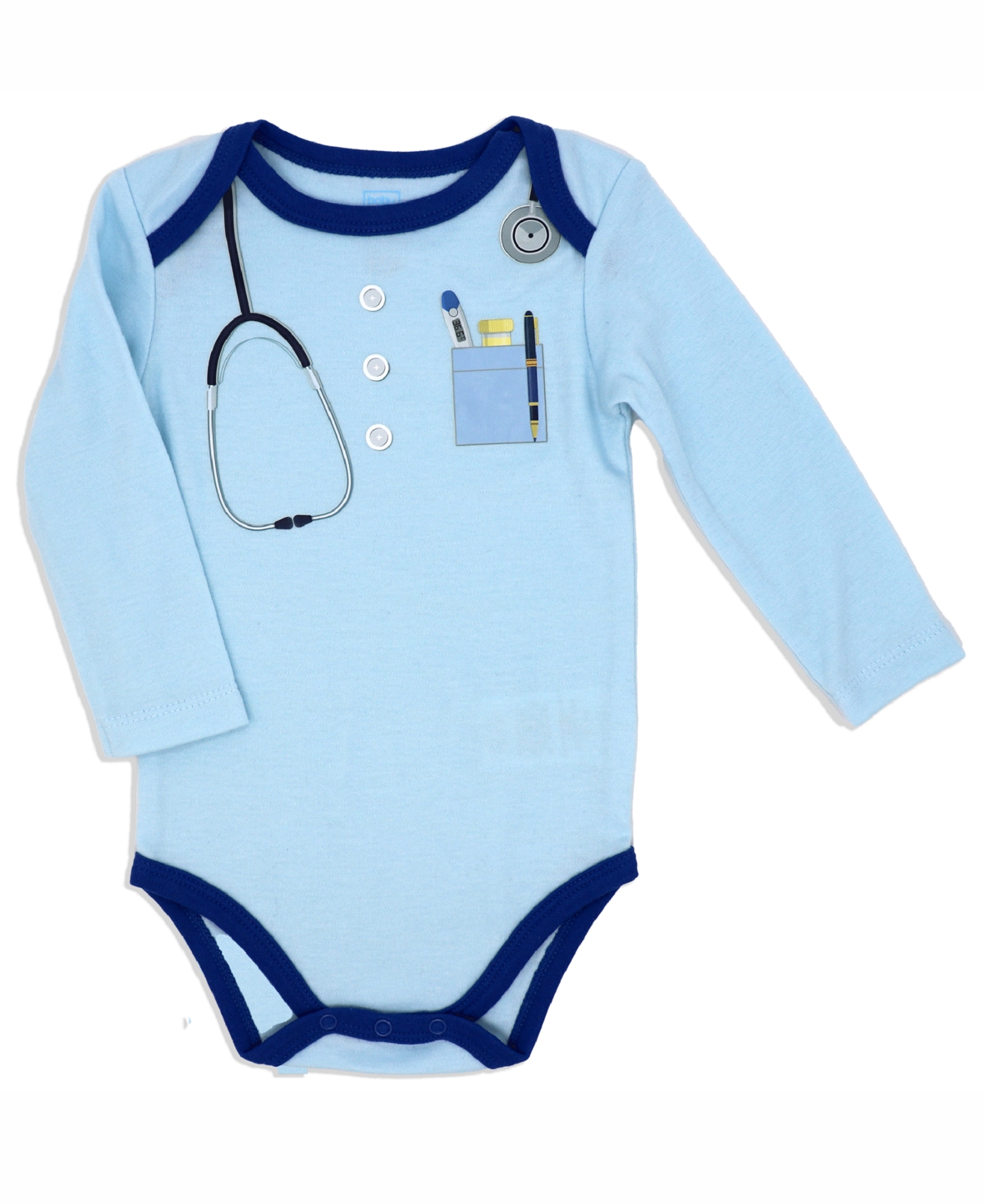 Baby Mode Baby Boys Doctor Long Sleeve Bodysuit, Pants and Socks, 3 Piece Set