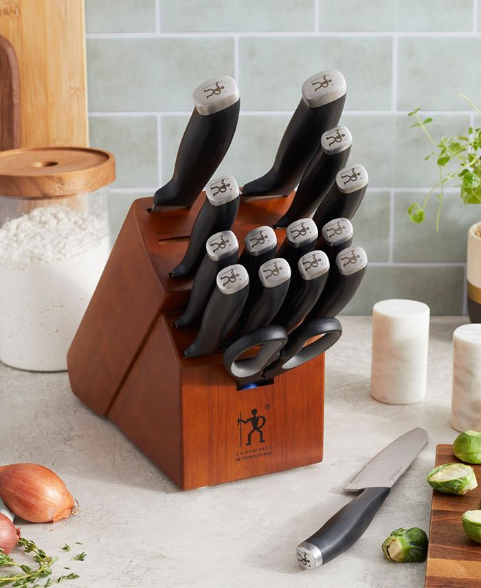 J.A. Henckels Silvercap 16 Pieces Knife Block Set Macy's