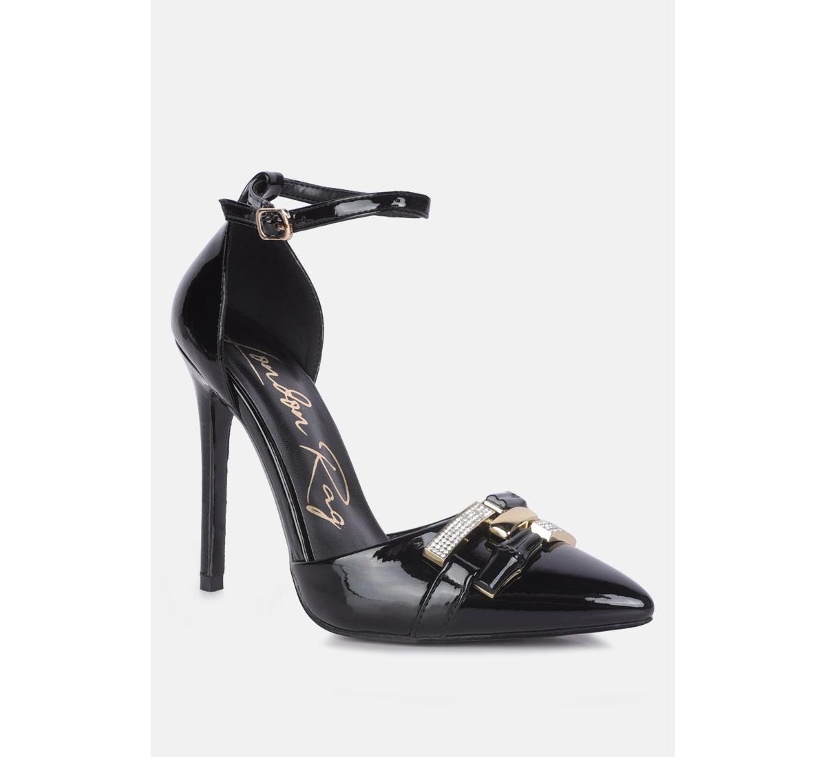 London Rag Mocktail Buckle Embellished Stiletto Heels