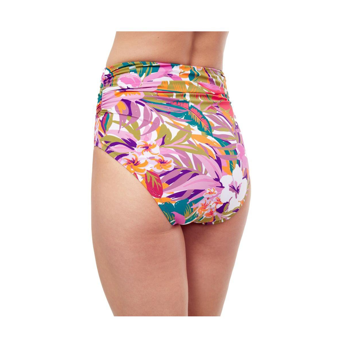 Profile by Gottex Women's Tropikaia High Waist swim bottom with side shirring