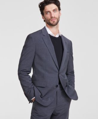 Hugo Boss - Men's Modern-Fit Solid Wool-Blend Suit Jacket