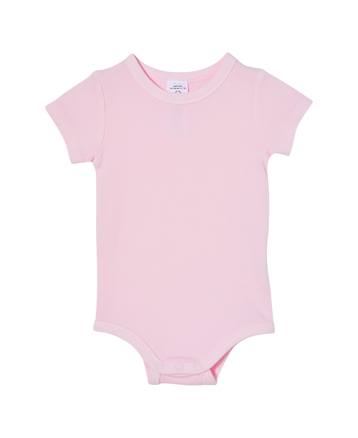 Cotton On Baby Boys And Baby Girls The Short Sleeve Rib Bubbysuit In Pink