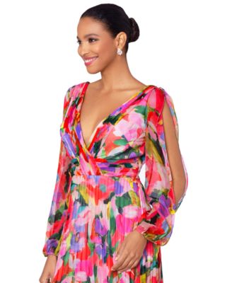Women's Print V-Neck Long Sleeve Dress Women's Print V-Neck Long Sleeve Dress