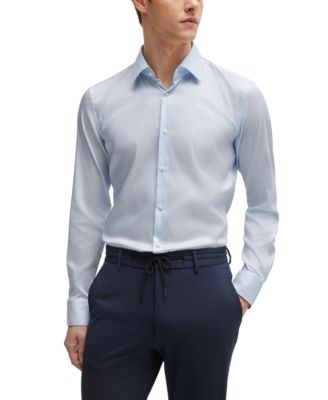 BOSS Men's Striped Shirt Beige