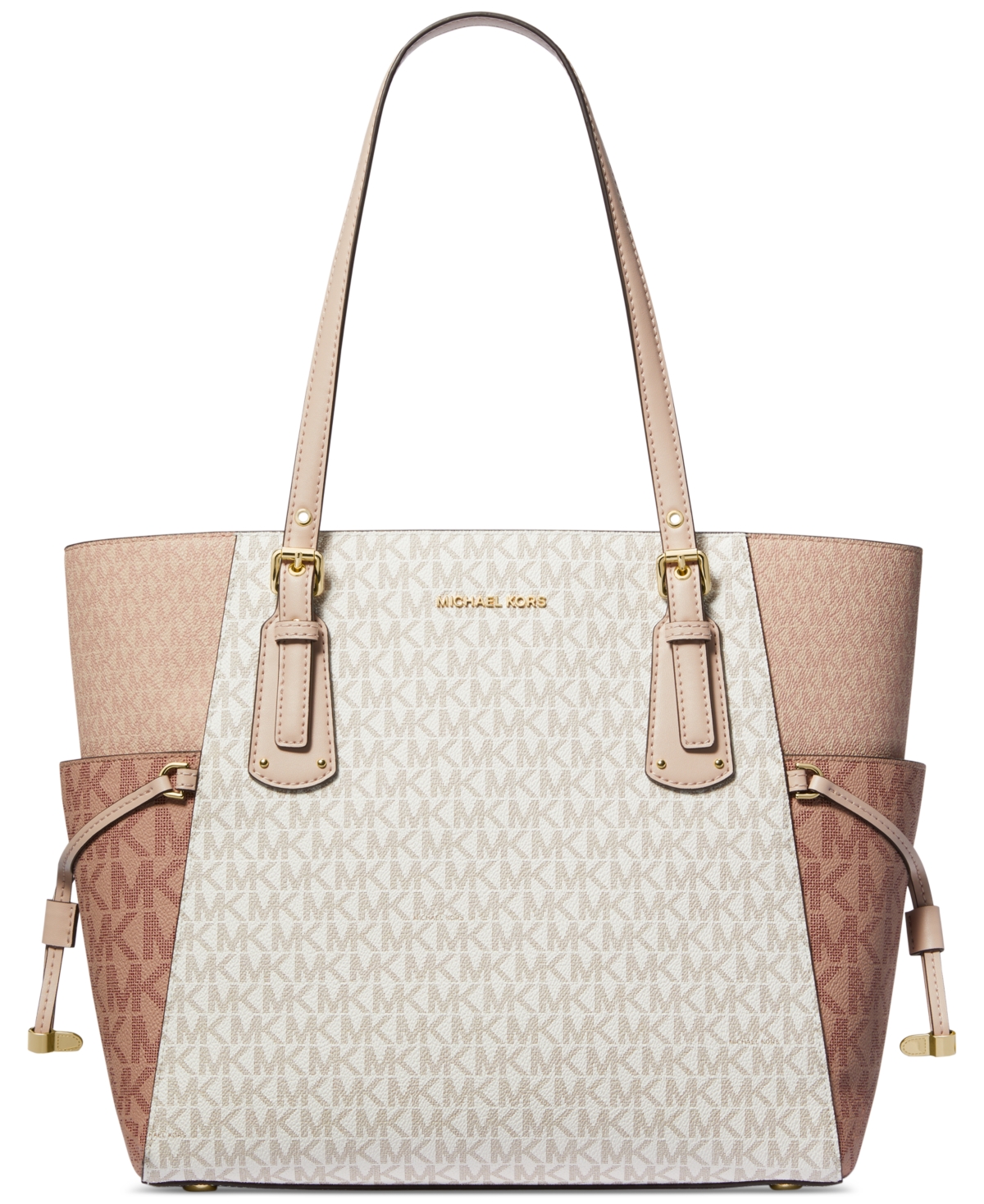 Shop Michael Kors Michael  Voyager East West Tote In Opwh,blet