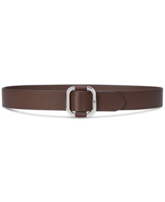 Lauren Ralph Lauren Women's Slide-Buckle Leather Belt - Macy's