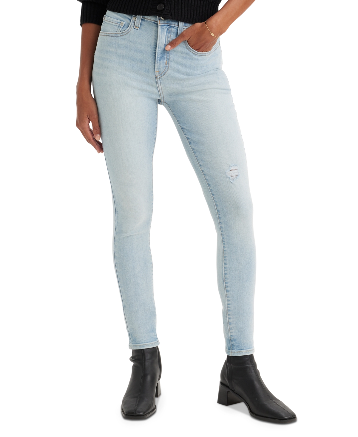 Shop Levi's Women's 721 High-rise Stretch Skinny Jeans In Indigo Ima