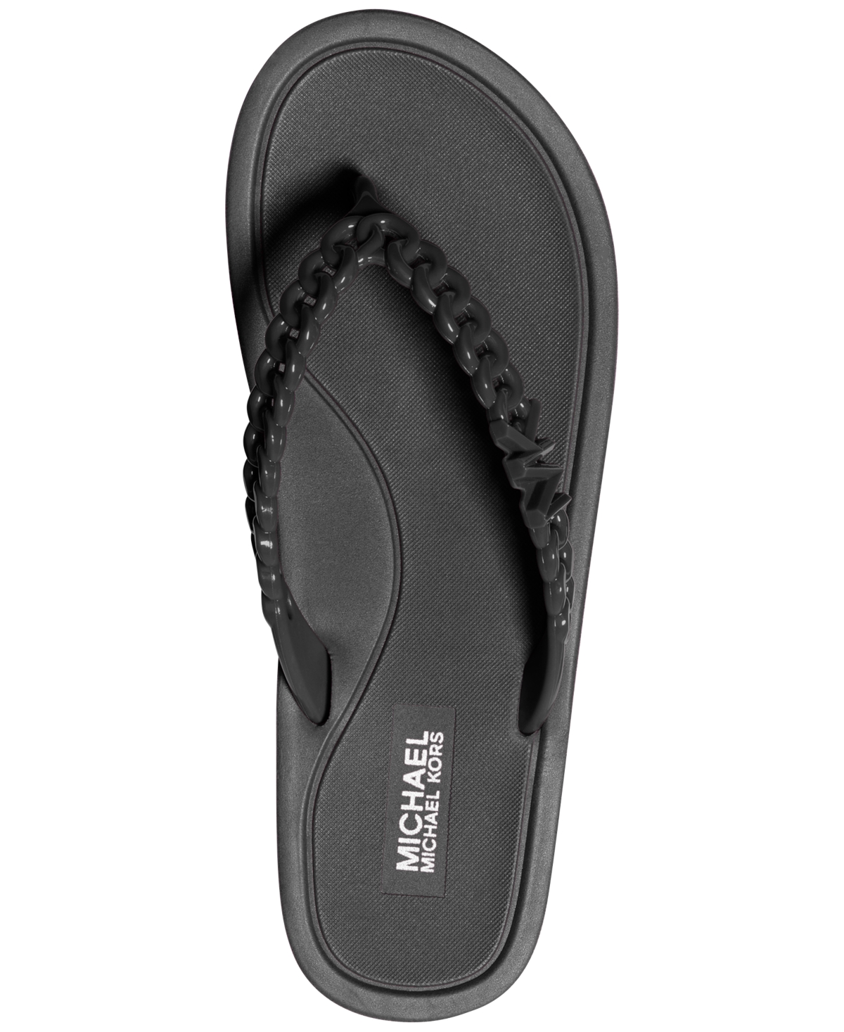 Shop Michael Kors Michael  Zaza Slip-on Platform Flip Flop Sandals In Black