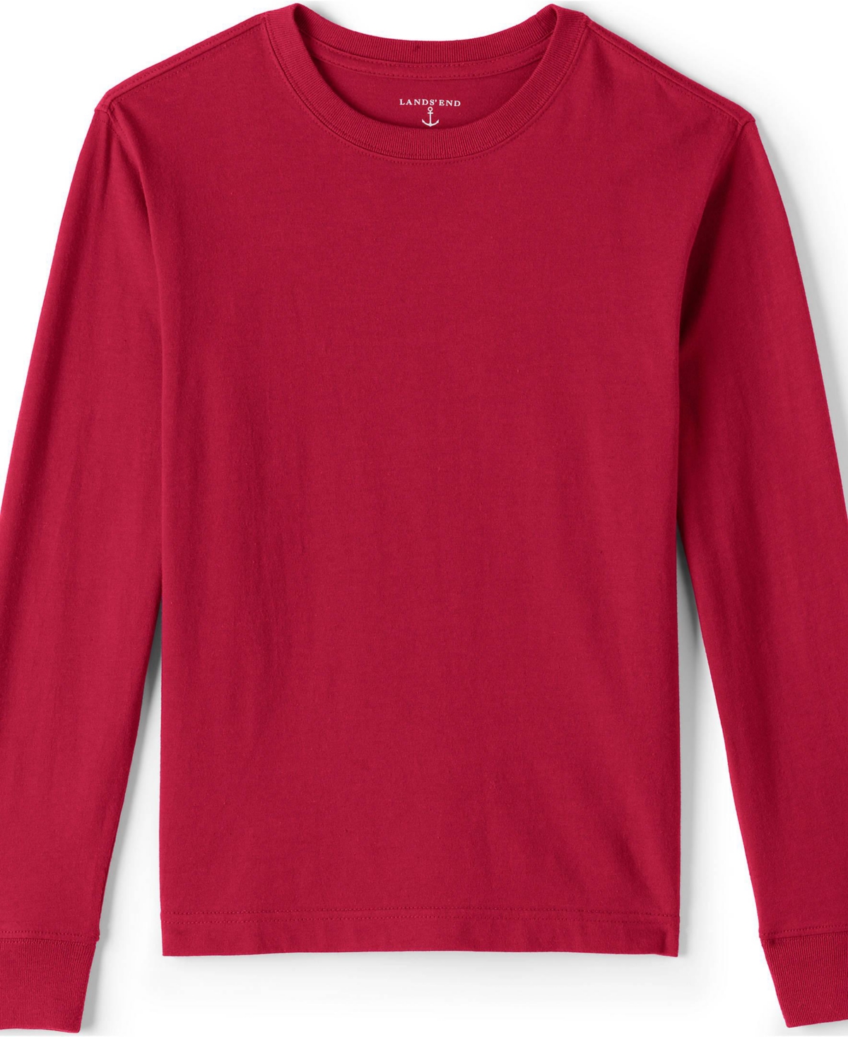 Lands' End Boys School Uniform Long Sleeve Essential T-shirt