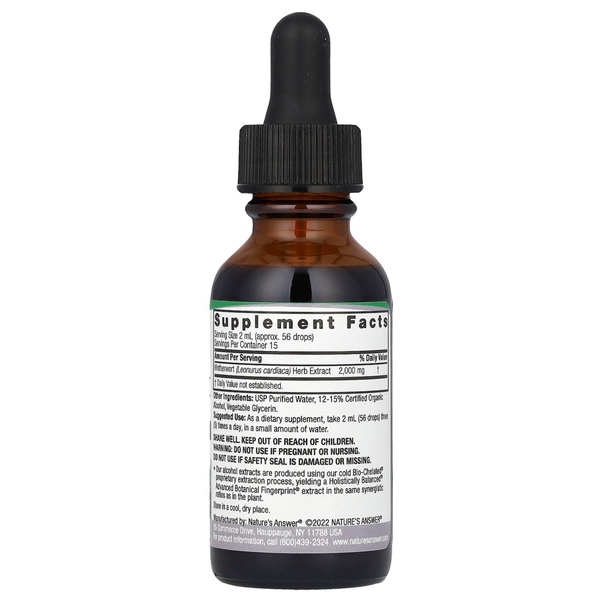 Nature's Answer Motherwort Extract 2 000 mg - 1 fl (30 ml) - Assorted Pre-pack (See Table 9