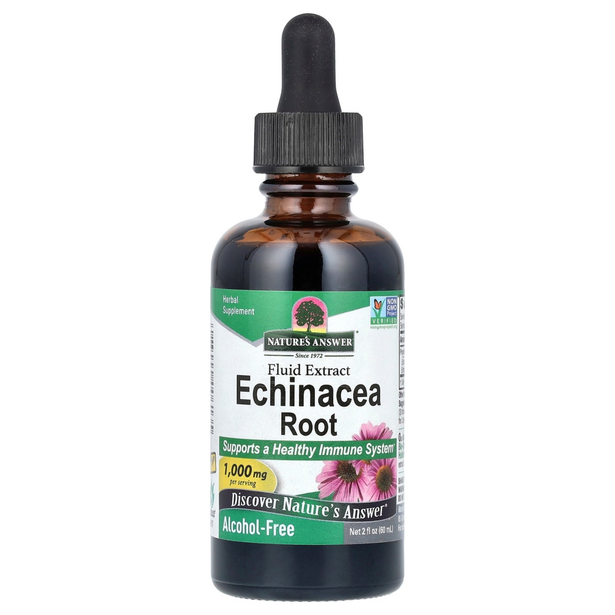 Echinacea Root Fluid Extract Alcohol-Free 1 000 mg - 2 fl oz (60 ml) - Assorted Pre-pack (See Table