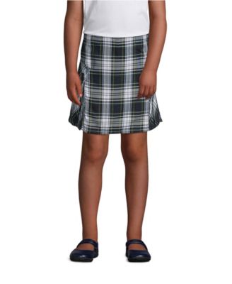 Big Girls Plus Side Pleat Plaid Skort Above the Knee