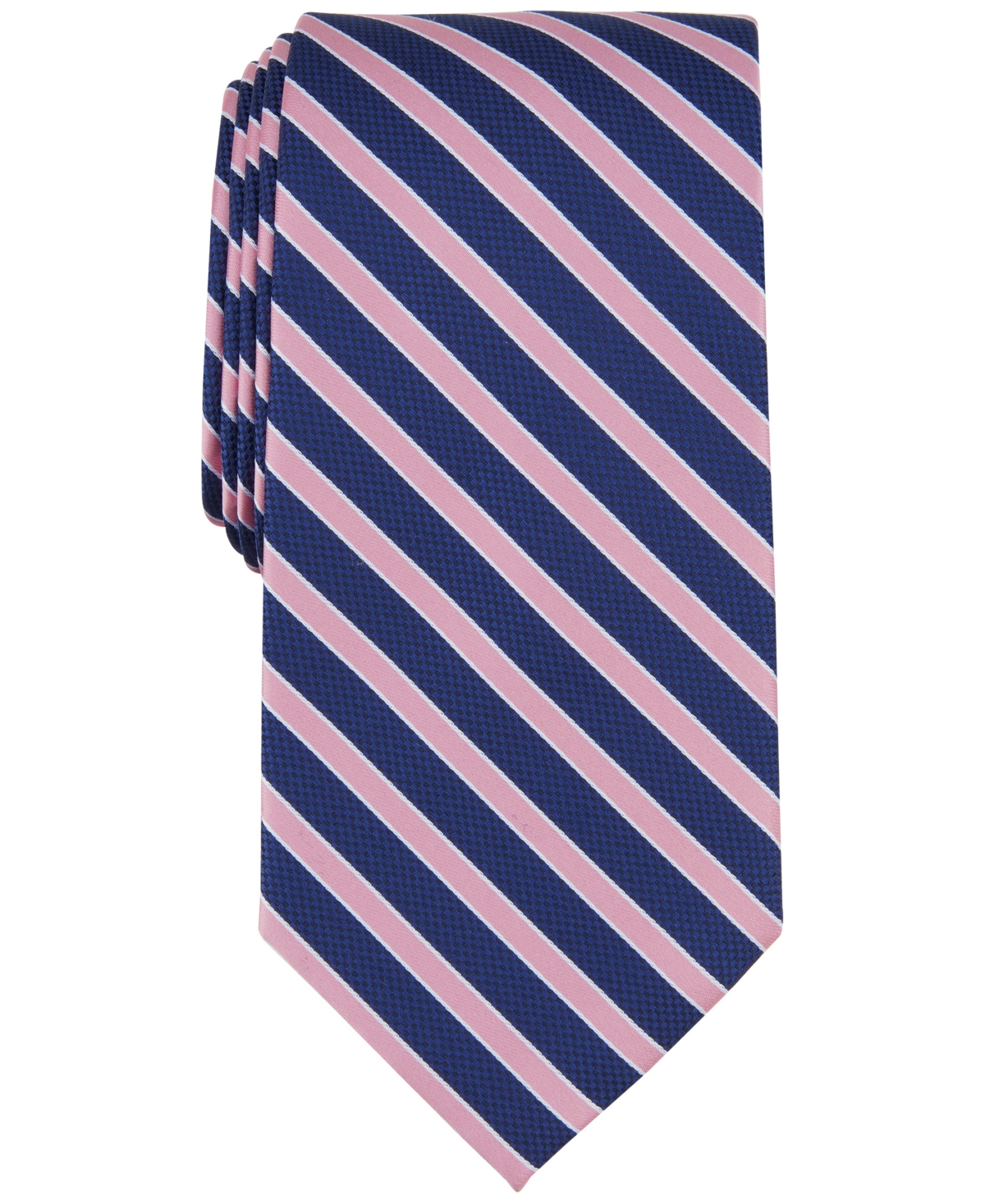 Shop Club Room Men's Willard Stripe Tie, Created For Macy's In Pink