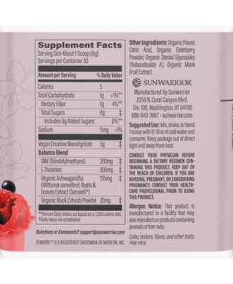 Active Creatine for HER, Monohydrate Powder Micronized PreWorkout Recovery Supplement for Women, Sunwarrior, Raspberry Lemonade Flavor, 50 Servings