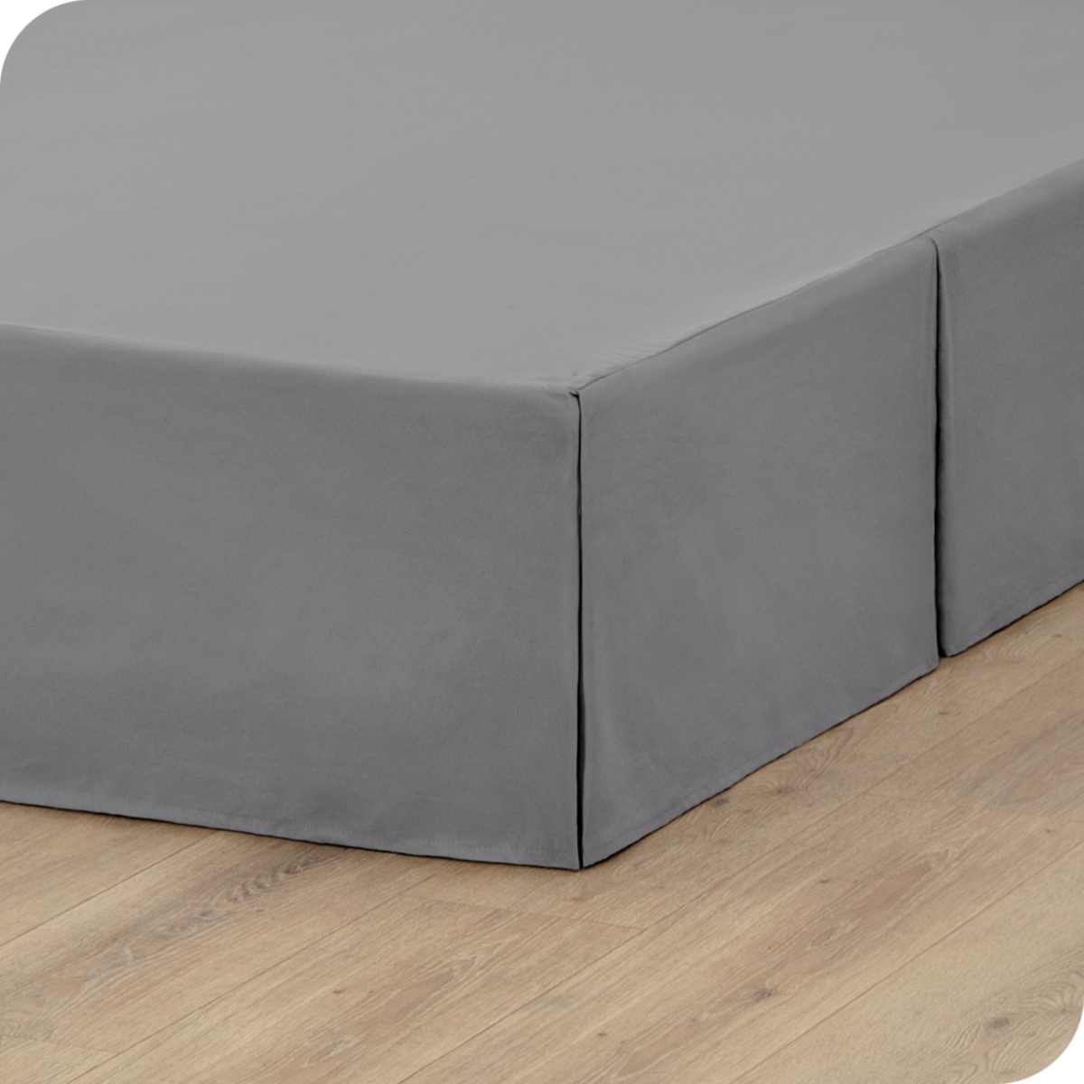 Bare Home Tailored 15" Pleated Bed skirt Queen