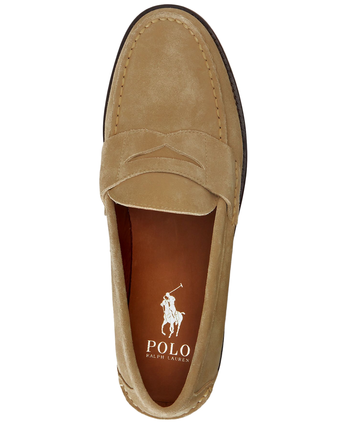 Shop Polo Ralph Lauren Men's Alston Suede Penny Loafers In Bone