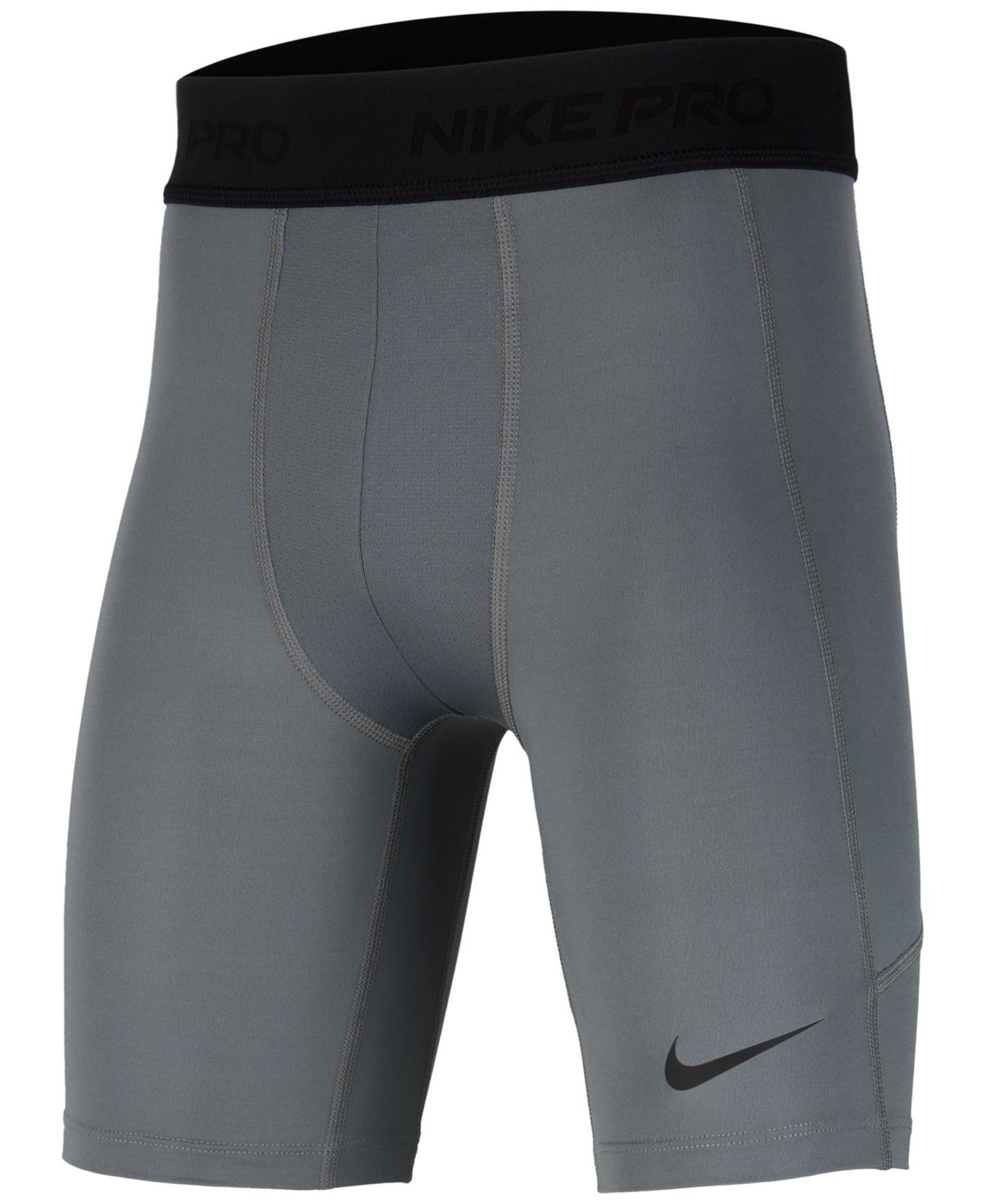 Шорты Nike Pro Dri-FIT Stretch Performance Shorts для мальчиков, цвет: Дымчатый серый / Чёрный — фото 1