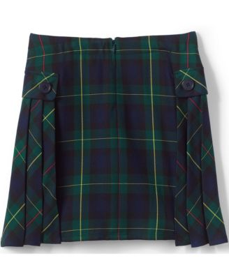 Big Girls Plus Side Pleat Plaid Skort Above the Knee