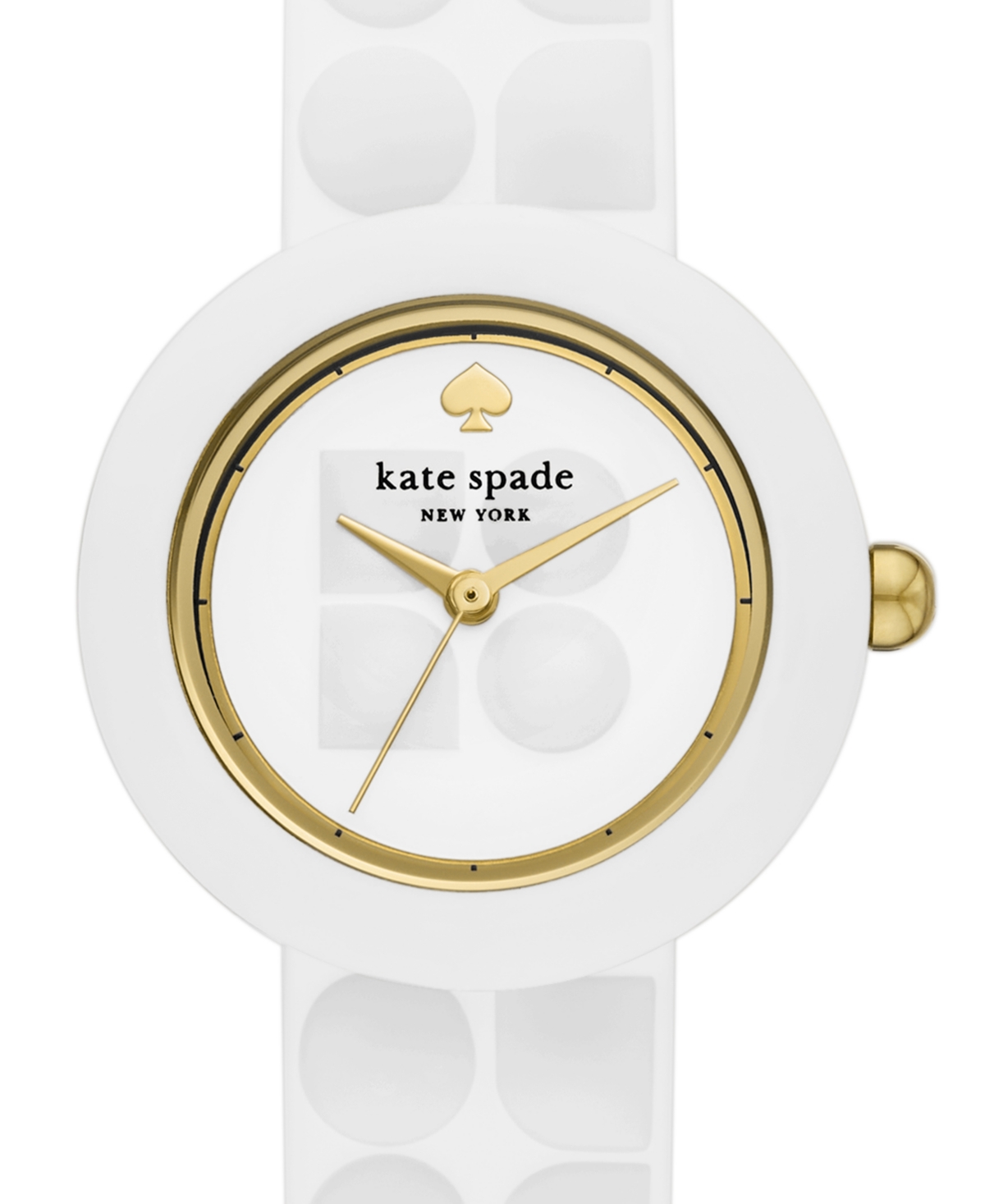 Shop Kate Spade Women's Mini Park Row White Silicone Watch 28mm
