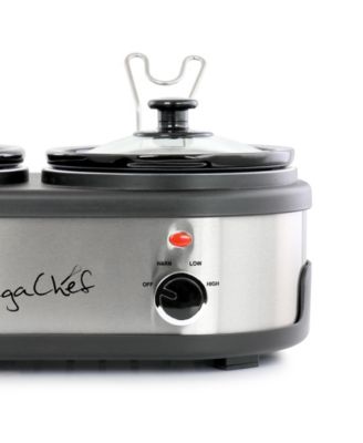 Dual 1.5 Quart Crock Buffet Slow Cooker