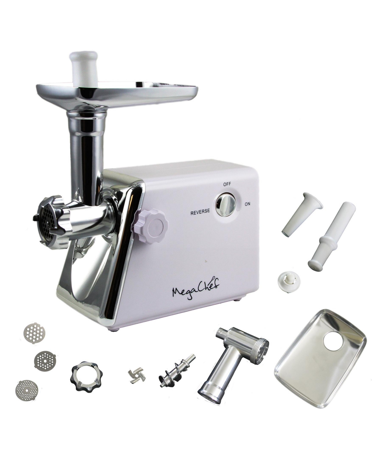 Megachef 1200 Watts Automatic Meat Grinder For Household Use In White