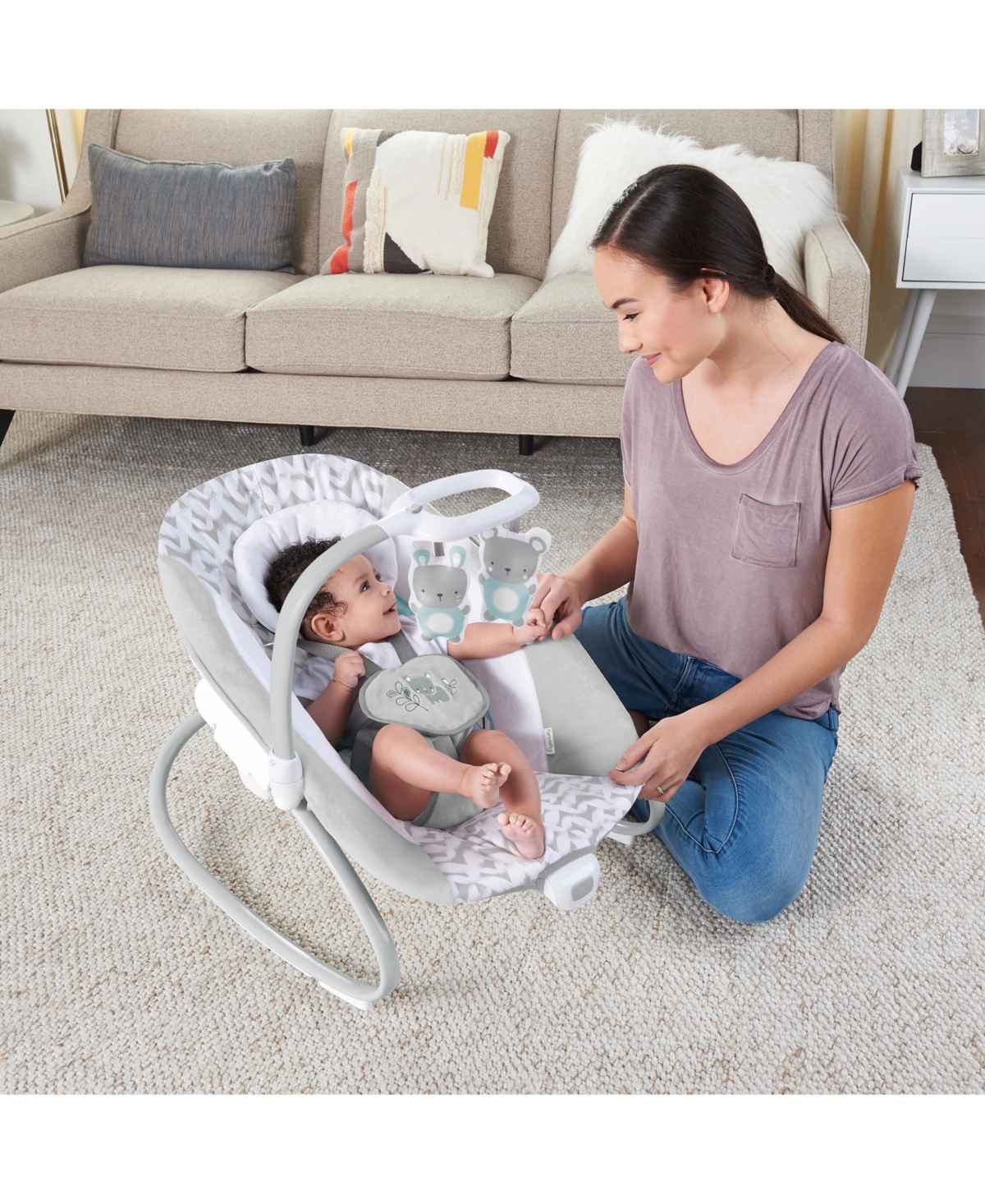 Shop Ingenuity Simplecomfort Compactâ Soothingâ Swing Rocker In Multi