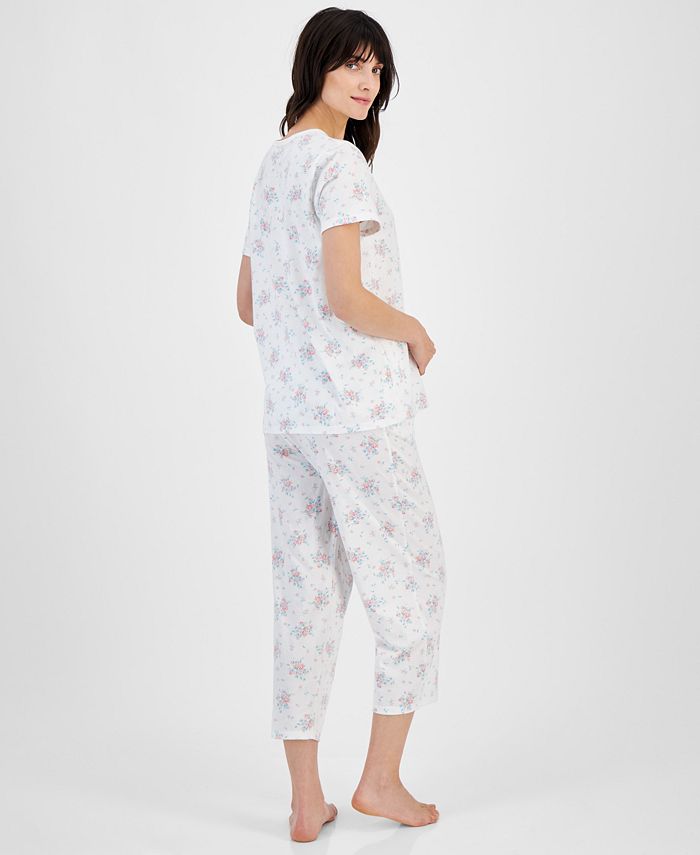 Charter Club Women's 2-Pc. Cotton Cropped Pajamas Set, Created for Macy ...