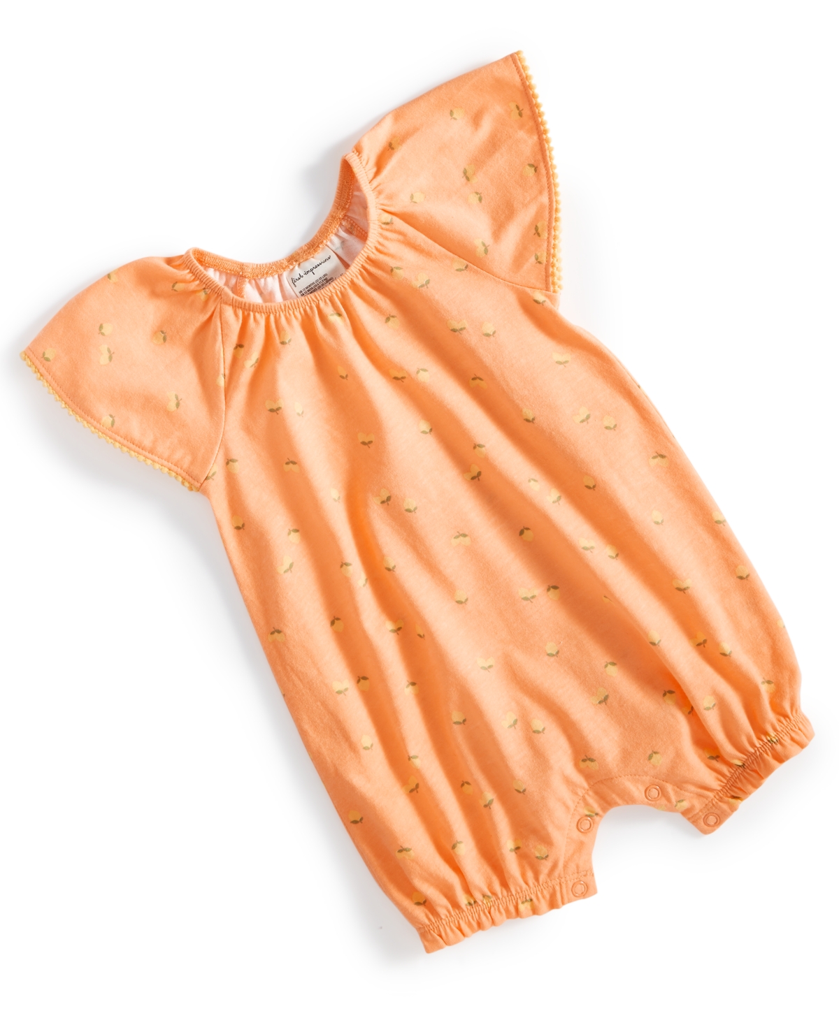 Shop First Impressions Baby Girls Mini Lemons Printed Sunsuit, Created For Macy's In Melon Sorbet