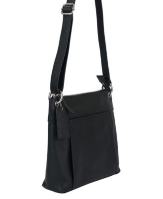 Pebble Trish Leather Crossbody Handbag with Organizer