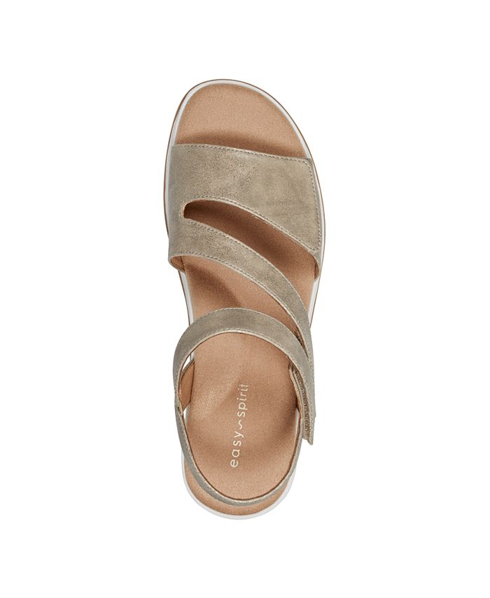Easy Spirit Mavey Sandali Bassi Donna – Comodi Con Supporto Plantare, Avorio, Taglia 40 Larga