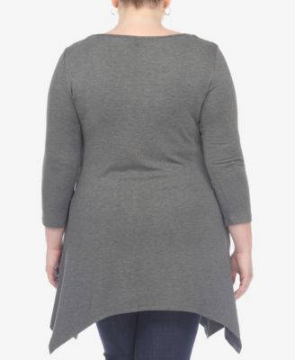 Plus Size Makayla Scoop Neck Tunic Top