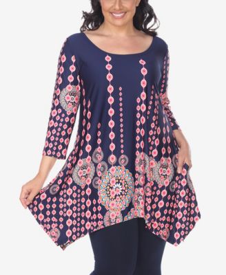 Plus Size Rella 3/4 Sleeve Tunic Top