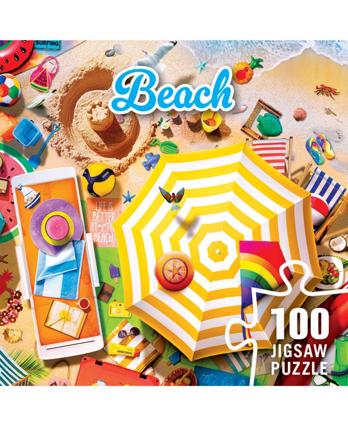 Детская игрушка MasterPieces Puzzles Fun in the Sun - Beach 100-Piece Puzzle, Ages 6+ — фото 2