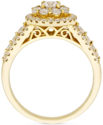 Diamond Double Halo Engagement Ring (1 ct. t.w.) in 14k Gold