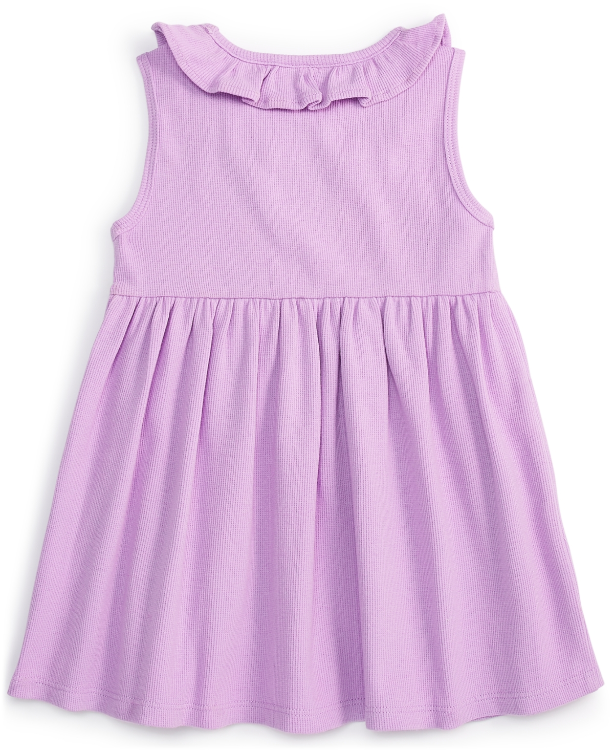 Shop First Impressions Baby Girls Solid Ribbed-knit Dress, Created For Macy's In Lavender Rose