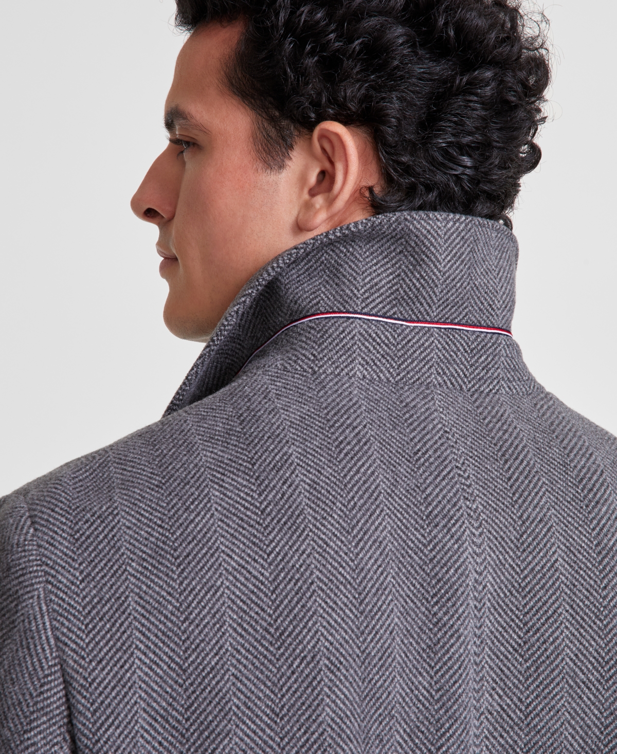 Tommy Hilfiger Men Classic Fit Melange Overcoat In Gray