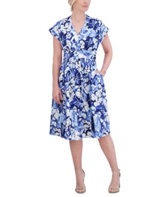 princess polly baby blue dress Jessica Howard Pink & Blue Floral Maxi Dress Women's Size 10
