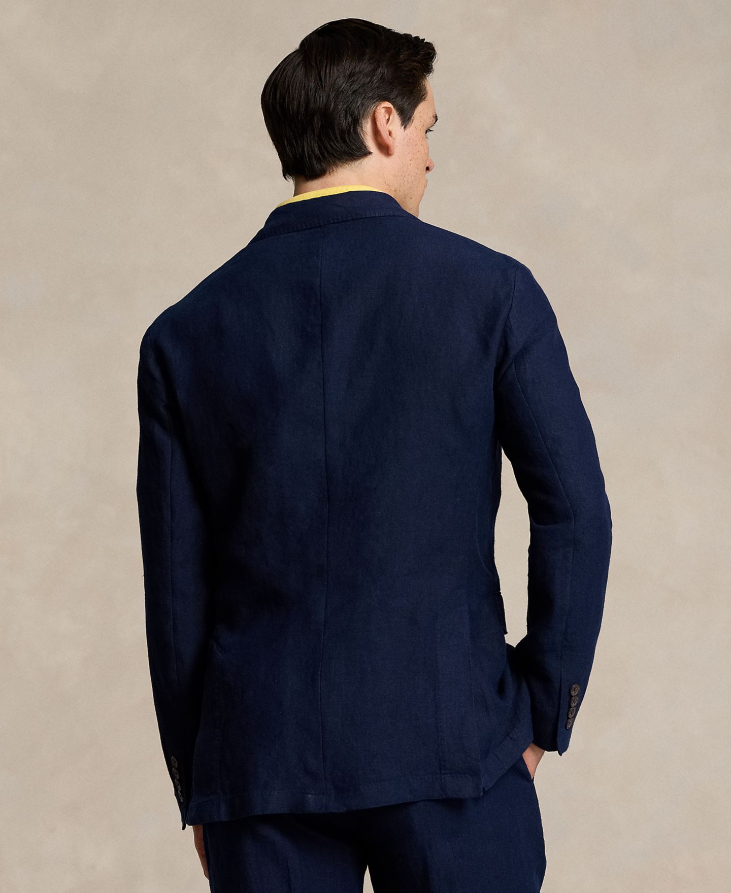 Мужской пиджак Polo Ralph Lauren Polo Soft Modern Linen Suit, цвет: Тёмно-синий — фото 4