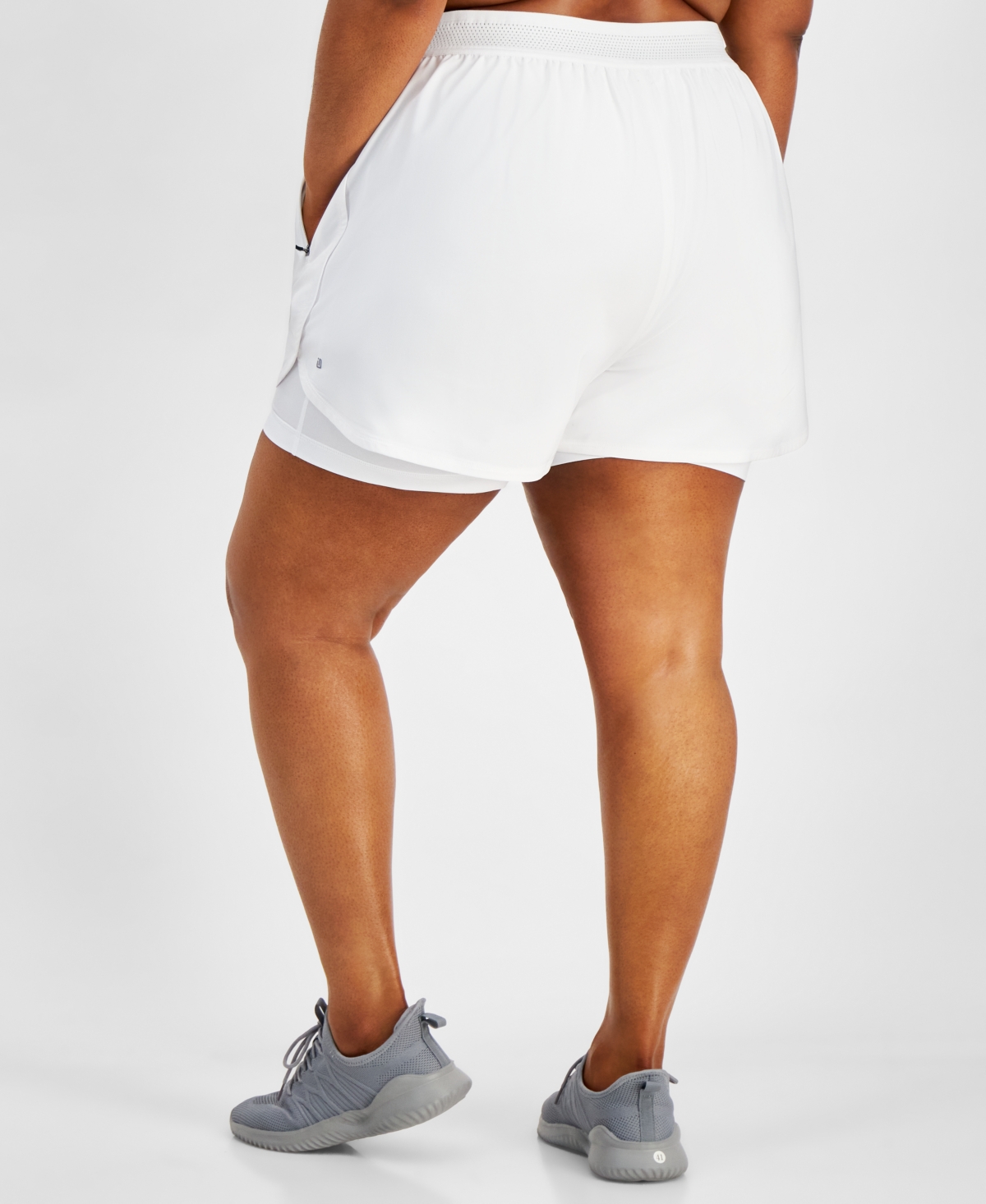 Id Ideology Plus Size 3-In-1 Running Shorts, Created for Macy's