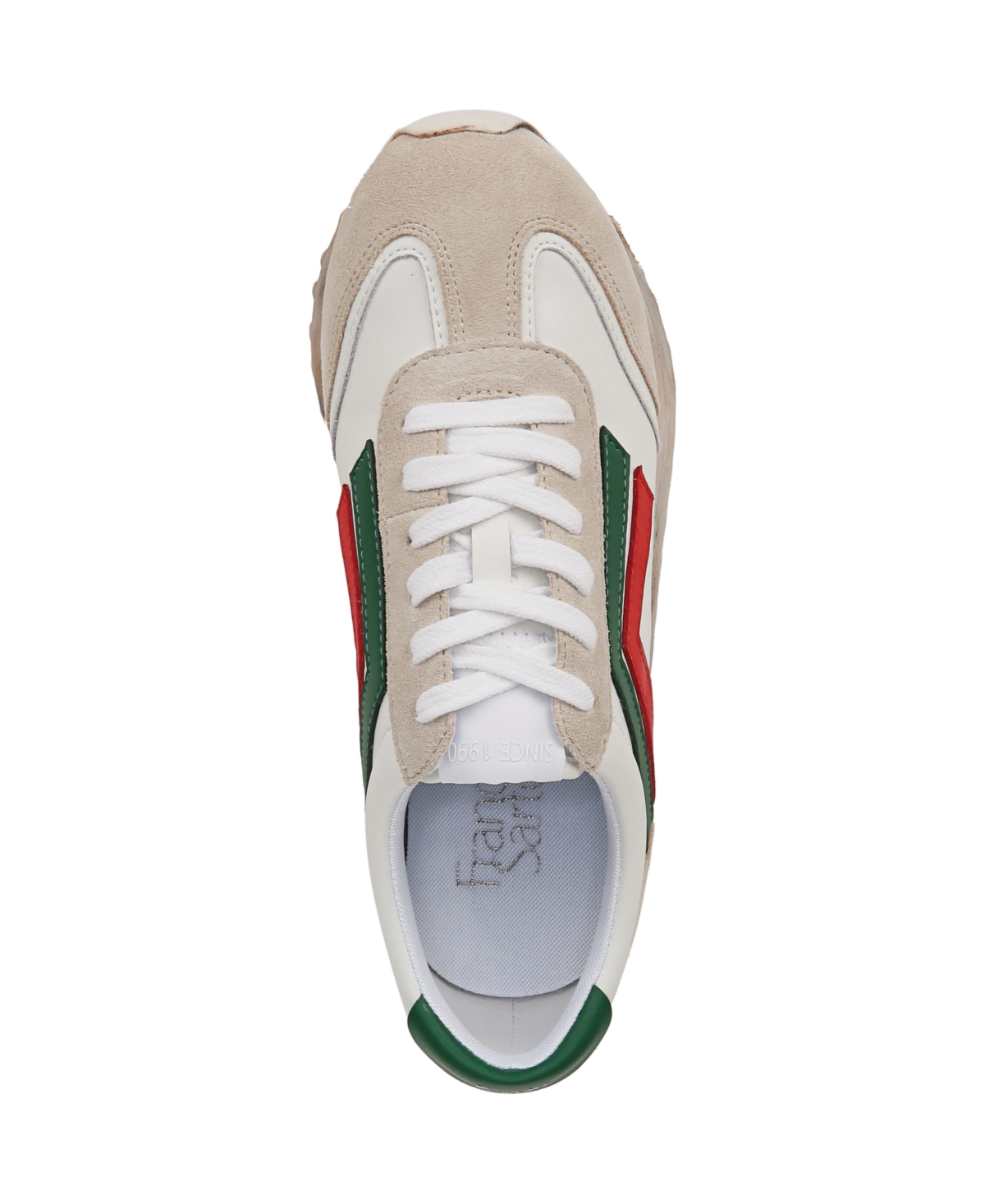 Franco Sarto Women's Matera Retro Lace Up Jogger Sneakers - Green  Red Stripe