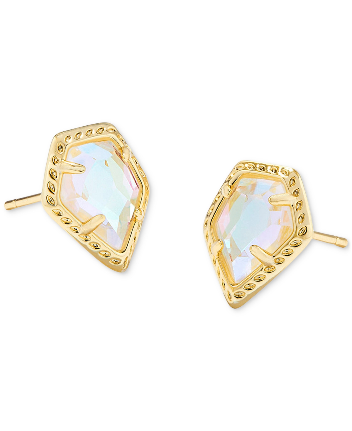 Kendra Scott 14k Gold-Plated Framed Drusy Stone Stud Earrings