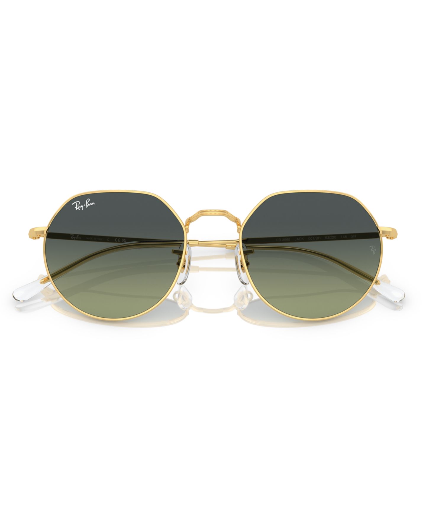 Женские солнцезащитные очки Ray-Ban Jack Sunglasses, RB3565 53, цвет: Золотой — фото 2