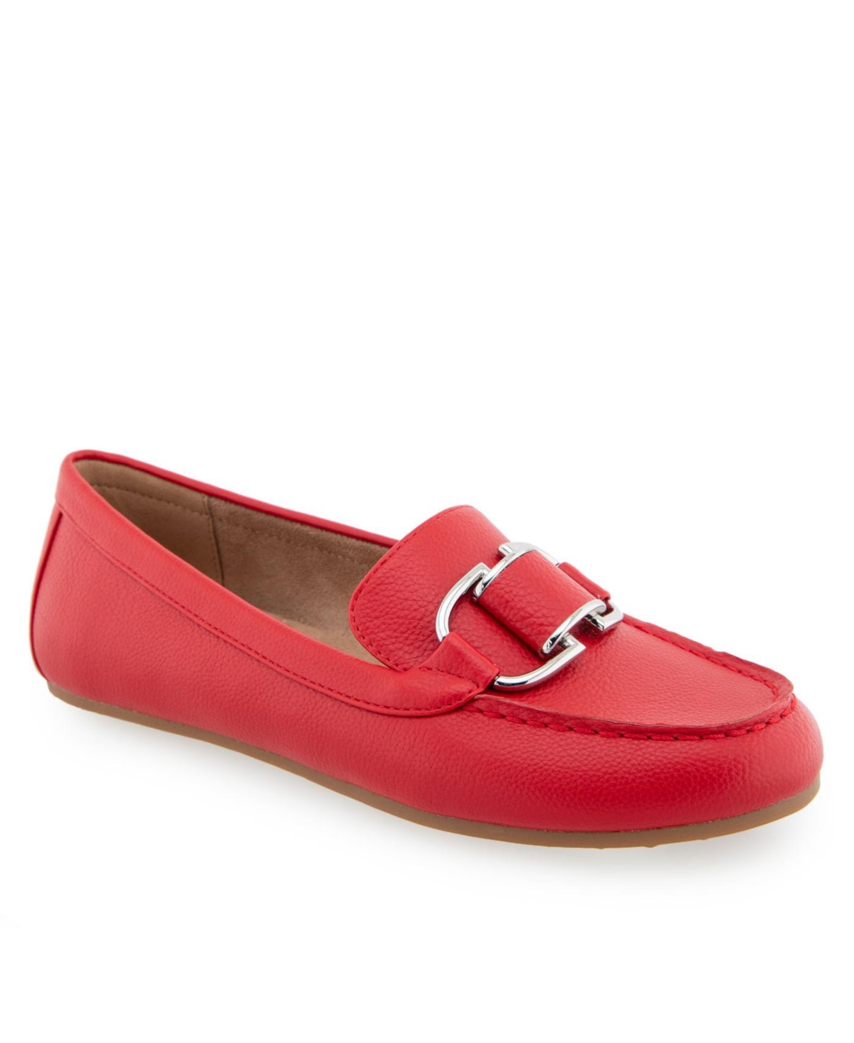 Shop Aerosoles Women's Denver Casual Loafer In Racing Red Polyurethane Leather