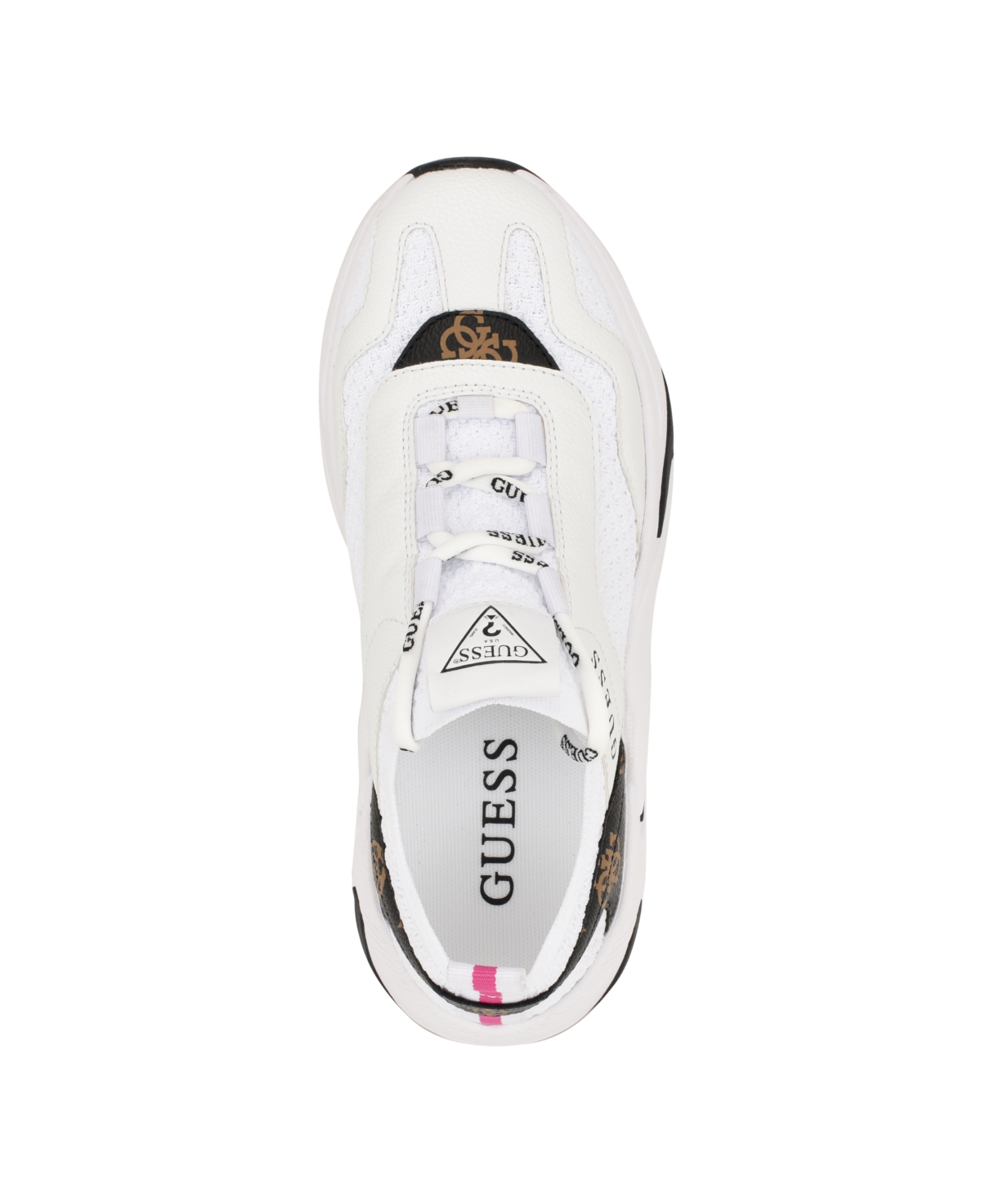 Guess Women's Geniver Lace Up Fashion Knit Jogger Sneakers