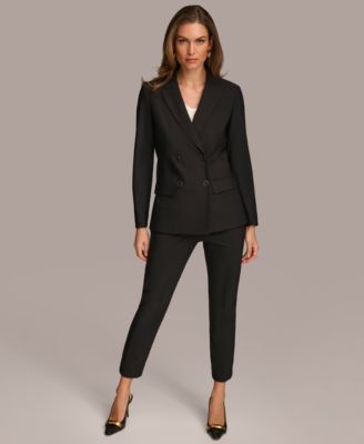 Womens Double Breasted Blazer Straight Leg Pant