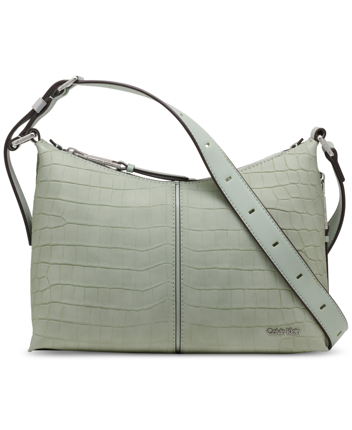 Shop Calvin Klein Max Adjustable Crossbody In Desert Sage