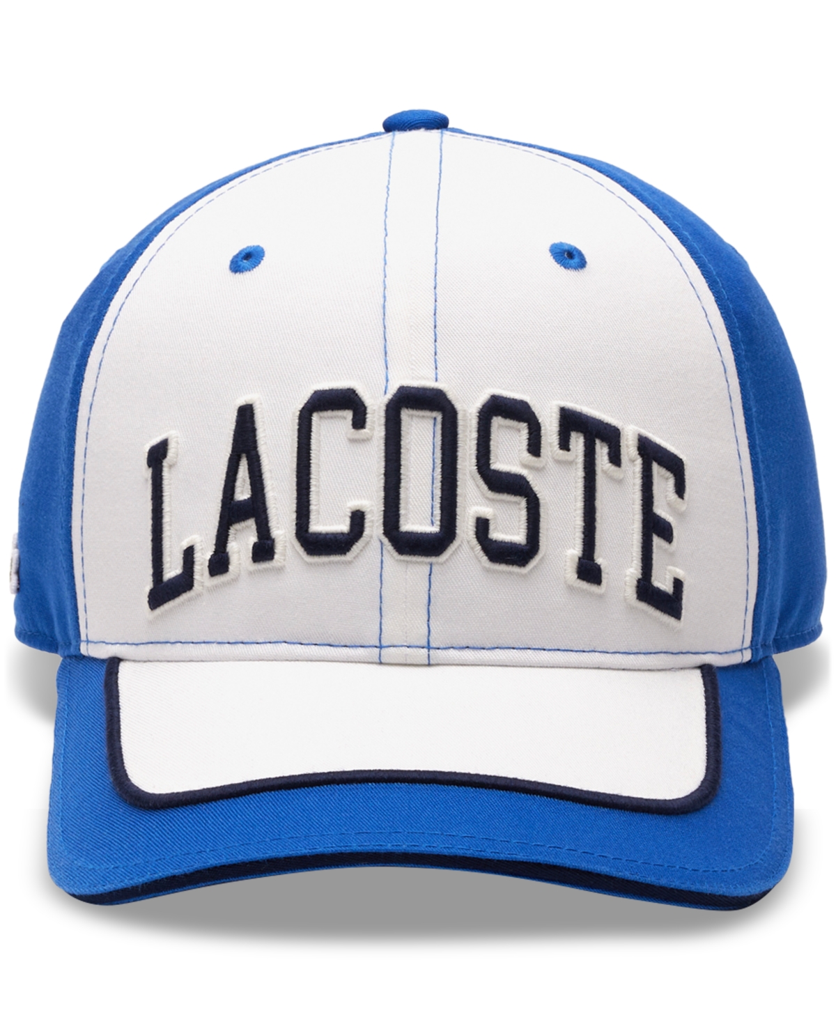 Shop Lacoste Men's Colorblocked Twill Hat In Itx Farine,ladigue-marine